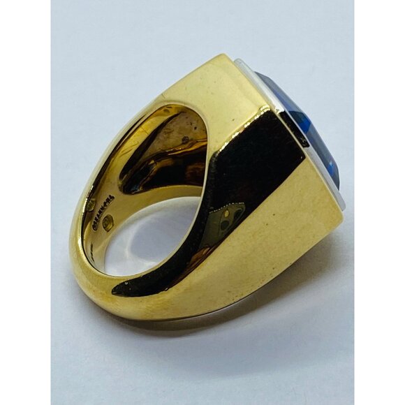 Tiffany & Co Paloma Picasso 18K Two Tone Gold Zoisite Tanzanite Octagonal GIA - Picture 2 of 8